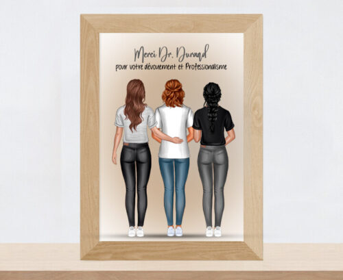 Portrait Cadeau diplôme Kiné - Masseur