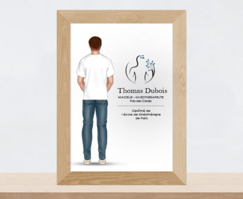Portrait Cadeau diplôme Kiné – Masseur