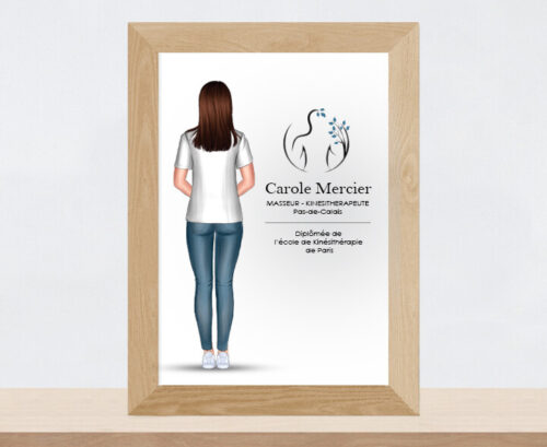 Portrait Cadeau diplôme Kiné - Masseur