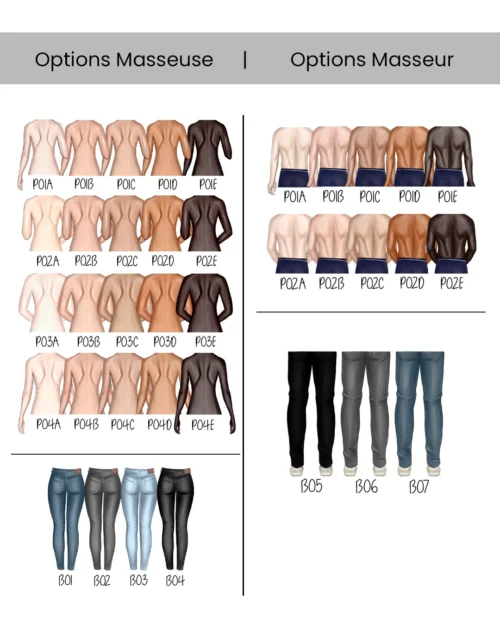 Catalogue Masseuse/ Masseur