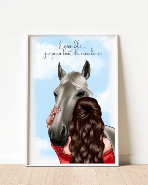 Portrait personnalisé Cavalière Portrait personnalisé Cavalière - Graphisticandco