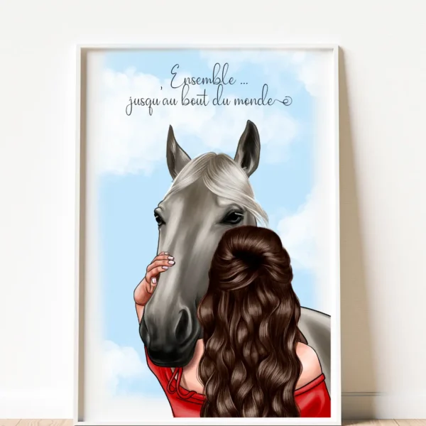 Portrait personnalisé Cavalière - Graphisticandco