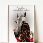 Portrait personnalisé Cavalière - Beige Portrait personnalisé Cavalière - Beige