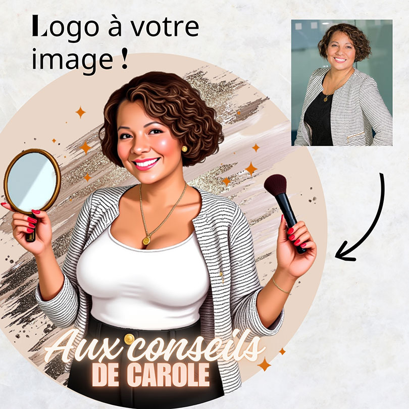 Logo illustré avatar. Mascotte 3d