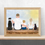 Portrait de Famille "L'amour d'un Papa" | Cadeau personnalisé