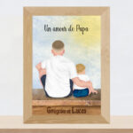 Portrait de Famille "L'amour d'un Papa" | Cadeau personnalisé