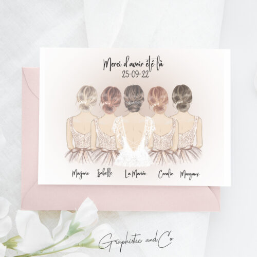 Portrait de Mariage | Cadeau de demande aux Témoins Portrait de Mariage | Cadeau de demande aux Témoins