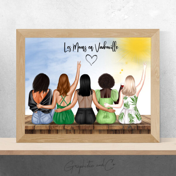 Portrait "My besties" - Cadeau meilleures amies