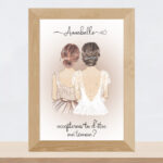 Portrait de Mariage | Cadeau de demande aux Témoins Portrait de Mariage | Cadeau de demande aux Témoins