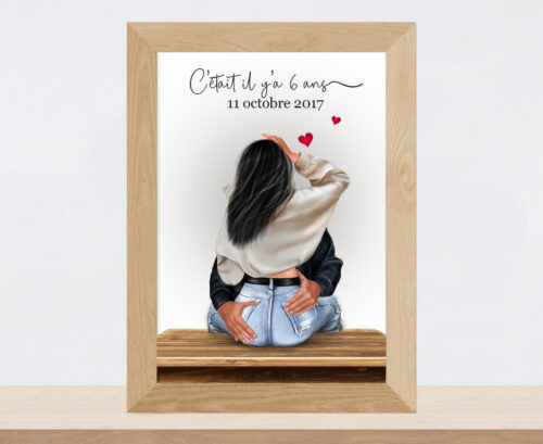 Portrait personnalisé de Couple "sensualité" | Cadeau de Saint Valentin, Noël Portrait personnalisé de Couple "sensualité" | Cadeau de Saint Valentin, Noël