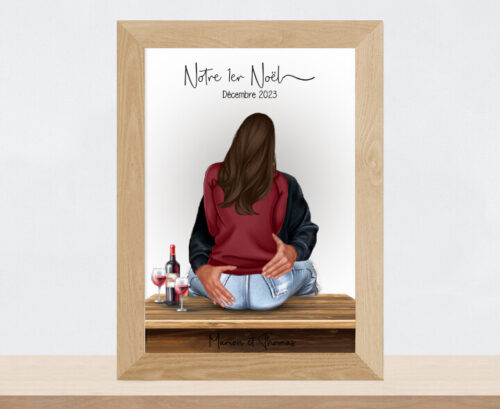 Portrait personnalisé de Couple "sensualité" | Cadeau de Saint Valentin, Noël Portrait personnalisé de Couple "sensualité" | Cadeau de Saint Valentin, Noël