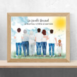 Portrait de Famille nombreuse, Couple ou Solo | Illustration avec Animal de Compagnie Portrait de Famille nombreuse, Couple ou Solo | Illustration avec Animal de Compagnie