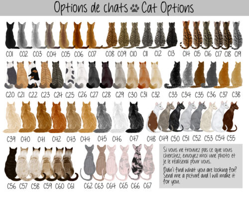 Chats Portrait de Famille enlacée avec animaux