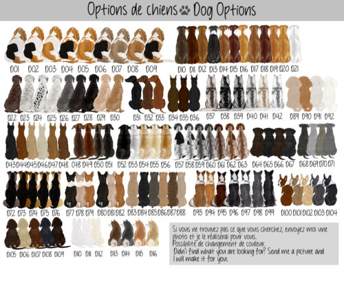 Chiens Portrait de Famille enlacée avec animaux