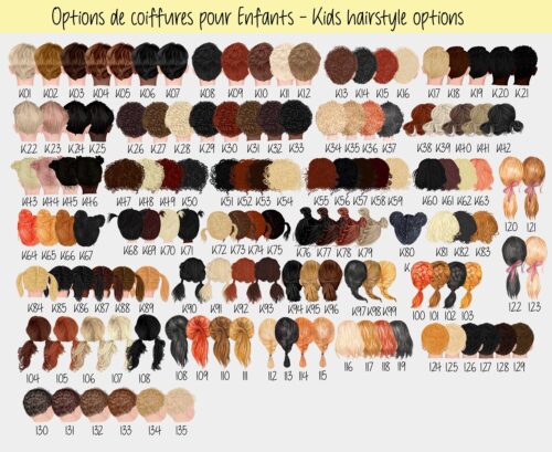 Coiffure enfants Portrait de Famille enlacée avec animaux