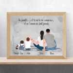 Portrait de Famille personnalisé avec Animaux