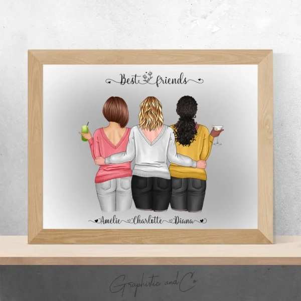 Portrait meilleures amies en pulls