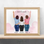 Cadeau personnalisé meilleures amiesCadeau personnalisé Portrait meilleures amies