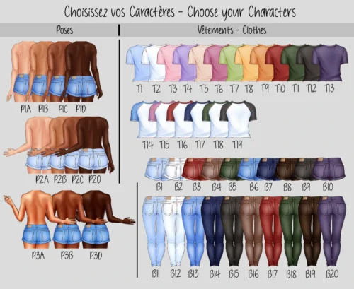 Caractères Meilleures amies