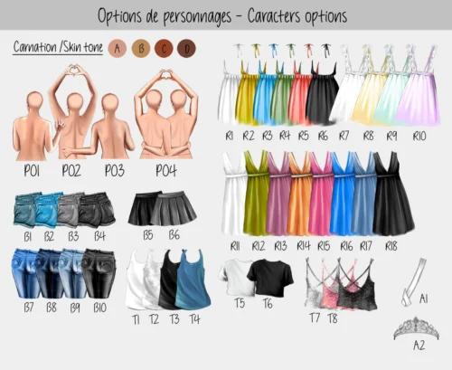 Caractères - Meilleures amies