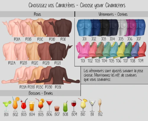 Caractères Portrait amitié hiver