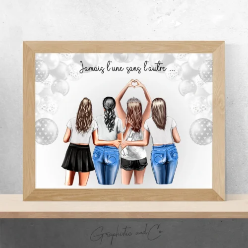 Portrait personnalisé mariage EVJF