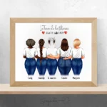 Portrait personnalisé "La Team de la mariée"