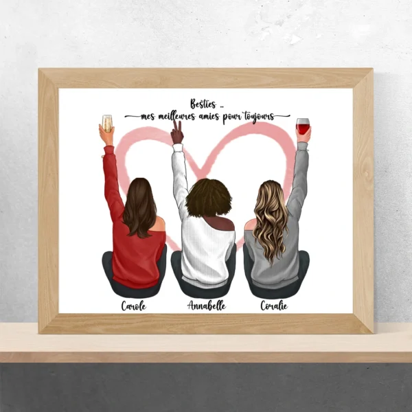 Portrait personnalisé amies