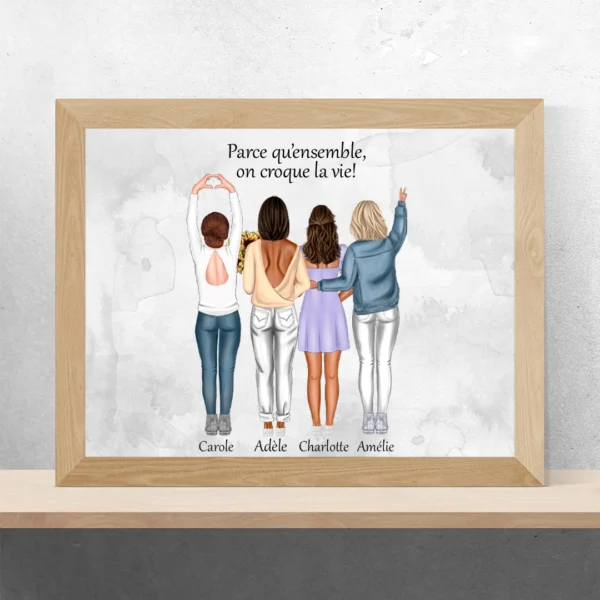 Affiche Best friends personnalisée