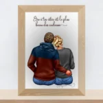 Portrait de couple en hiver