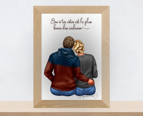 Portrait de couple en hiver