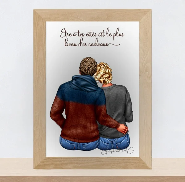 Portrait de couple en hiver