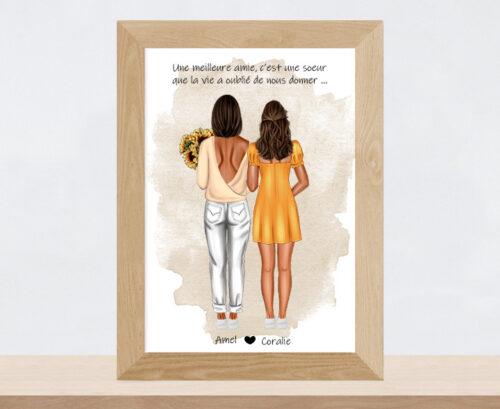 Affiche Best friends personnalisée