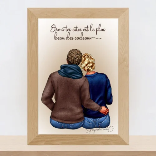 Portrait de couple en hiver