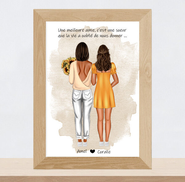 Affiche Best friends personnalisée