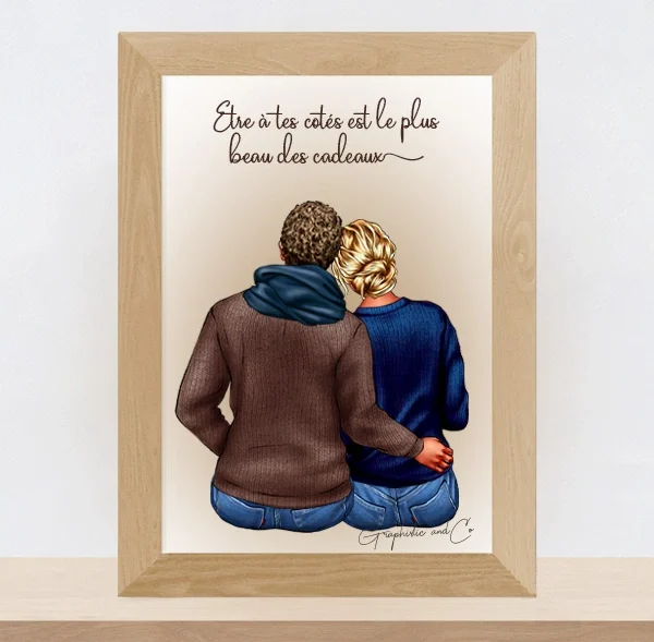 Portrait de couple en hiver