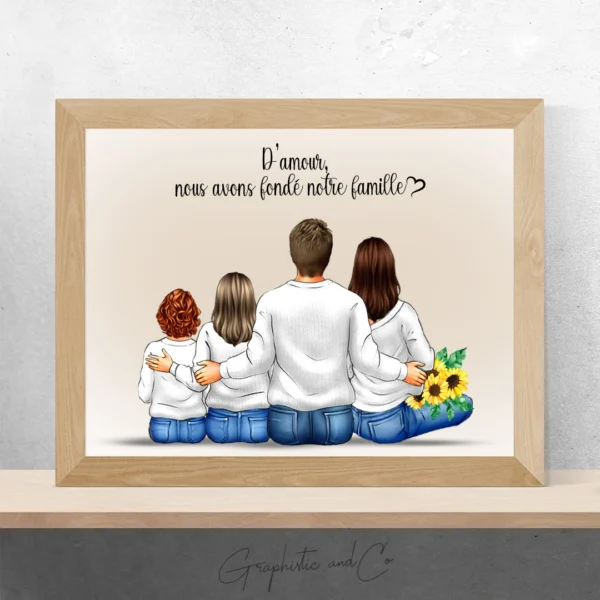 Portrait de famille avec femme enceinte