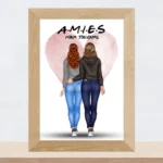 Portrait "Amies pour toujours" - Cadeau meilleures amies