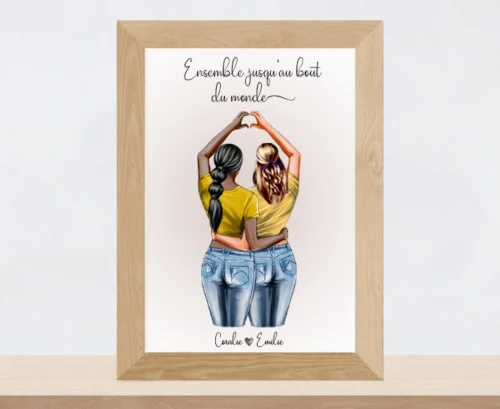 Portrait personnalisé meilleures amies