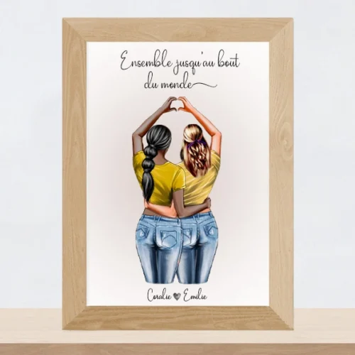 Portrait personnalisé meilleures amies