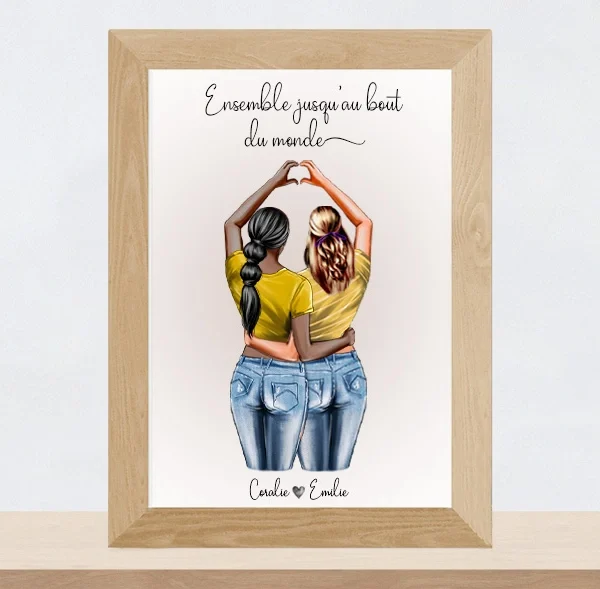 Portrait personnalisé meilleures amies