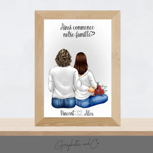 Portrait de couple avec femme enceinte