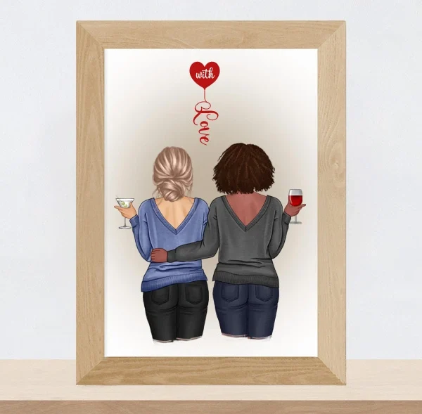 Portrait meilleures amies en pulls