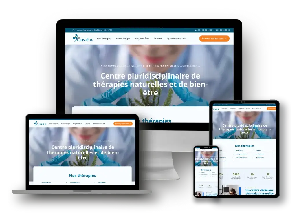 Création de site web bien-être et santé - Graphix Pro