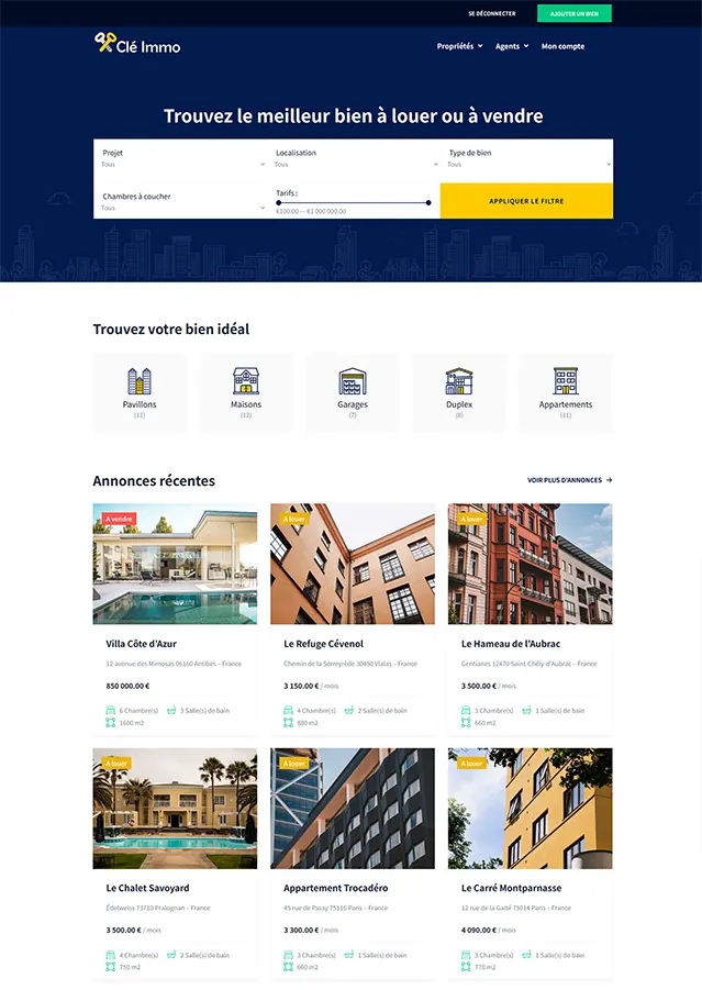 Création de site web sur mesure | Immobilier, Conciergerie