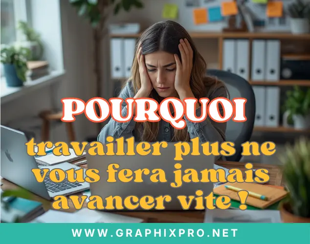 Travailler plus ne vous fera jamais avancer plus vite