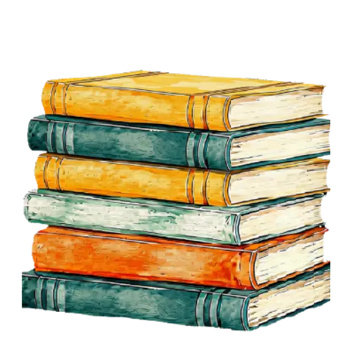 Illustration aquarelle pile de livres et ressources — Scan Digital - Graphix Pro